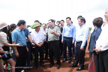 Thủ tướng Chính phủ khảo sát các dự án nông nghiệp ứng dụng công nghệ cao tại Nghệ An