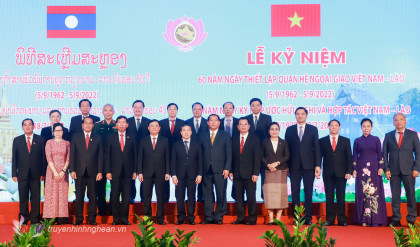 Kỷ niệm 60 năm ngày thiết lập quan hệ ngoại giao và 45 năm Ngày ký Hiệp ước Hữu nghị và Hợp tác Việt Nam - Lào