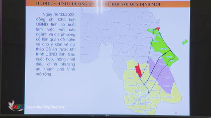 Ban Thường vụ Tỉnh uỷ thông qua đề án mở rộng địa giới Thành phố Vinh