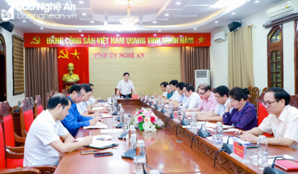 Thường trực Tỉnh ủy Nghệ An làm việc với các ban Đảng, Văn phòng Tỉnh ủy
