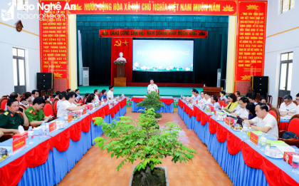 Chủ tịch UBND tỉnh: Đô Lương phải quyết tâm cao hơn, mạnh mẽ hơn cho mục tiêu phát triển