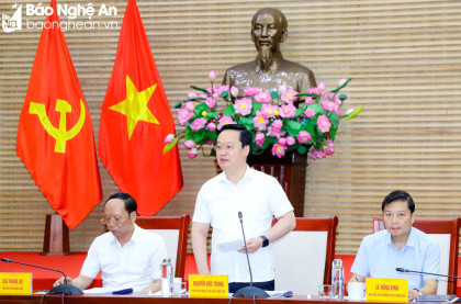 Chủ tịch UBND tỉnh Nghệ An Nguyễn Đức Trung: Triển khai ngay các nội dung Nghị quyết số 39 của Bộ Chính trị