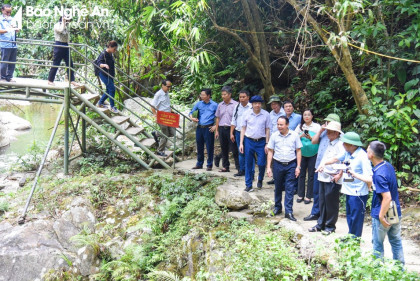 Bộ trưởng Bộ Nông nghiệp và Phát triển nông thôn thăm, khảo sát các mô hình tại huyện Con Cuông và Anh Sơn