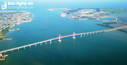 Nghệ An đầu tư xây dựng hệ thống điện trang trí cầu Cửa Hội bắc qua sông Lam