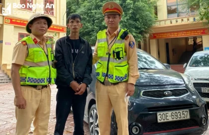 Kiểm soát phương tiện, Cảnh sát giao thông Nghệ An phát hiện đối tượng trộm xe ô tô