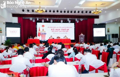 Khai mạc Kỳ họp thứ 16 HĐND tỉnh Nghệ An khóa XVIII, nhiệm kỳ 2021 - 2026