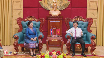 Bí thư Tỉnh uỷ Thái Thanh Quý tiếp đoàn công tác HĐND Thủ đô Viêng Chăn (Lào)