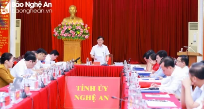 Ban Thường vụ Tỉnh ủy Nghệ An họp phiên thường kỳ tháng 3/2024