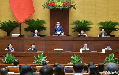 Hôm nay, Quốc hội thảo luận ở hội trường về dự thảo Nghị quyết thí điểm bổ sung một số cơ chế, chính sách đặc thù phát triển tỉnh Nghệ An