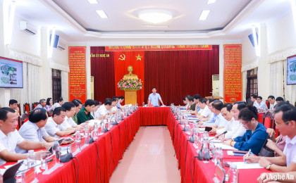 Ban Thường vụ Tỉnh ủy Nghệ An họp phiên thường kỳ, cho ý kiến một số nội dung quan trọng