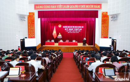 HĐND tỉnh Nghệ An tổ chức Kỳ họp thứ 20, xem xét, quyết định một số nội dung quan trọng