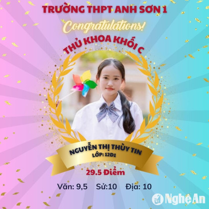 Á khoa toàn tỉnh Nghệ An chia sẻ bí quyết đạt 29,5 điểm khối C