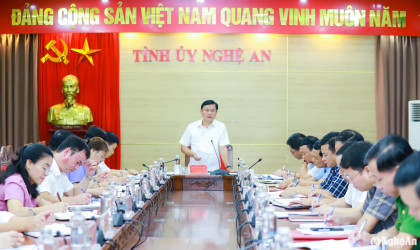 Thường trực Tỉnh ủy Nghệ An giao ban với các cơ quan trong khối Nội chính