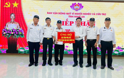 Ban cứu trợ tỉnh Nghệ An tiếp nhận 95,6 tỷ đồng ủng hộ đồng bào miền Bắc bị thiệt hại do bão số 3