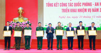 UBND tỉnh Nghệ An tổng kết công tác quốc phòng, an ninh năm 2024, triển khai nhiệm vụ năm 2025