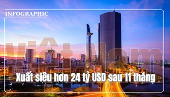 Việt Nam xuất siêu hơn 24 tỷ USD sau 11 tháng