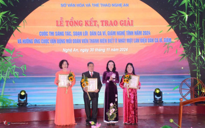 Tổng kết cuộc thi sáng tác, soạn lời Dân ca Ví, Giặm Nghệ Tĩnh năm 2024