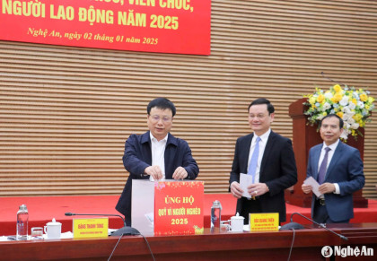 Văn phòng UBND tỉnh Nghệ An phát động ủng hộ “Tết vì người nghèo - Ất Tỵ 2025”