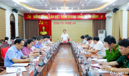 Thường trực Tỉnh ủy Nghệ An giao ban với các cơ quan khối Nội chính