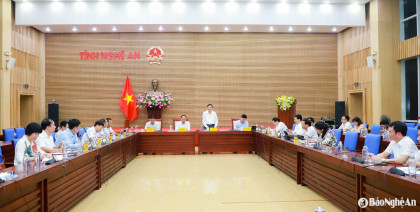 Ban Thường vụ Đảng ủy UBND tỉnh Nghệ An thông qua Đề án sắp xếp hệ thống cơ quan thanh tra