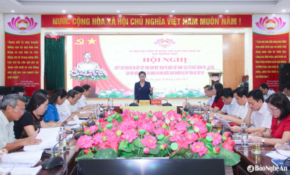 Đồng chí Võ Thị Minh Sinh định hướng nguyên tắc sắp xếp cơ quan MTTQ cấp tỉnh và xã