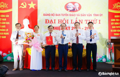 Đồng chí Ngọc Kim Nam giữ chức Bí thư Đảng ủy Ban Tuyên giáo và Dân vận Tỉnh ủy Nghệ An nhiệm kỳ 2025 - 2030