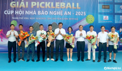Khai mạc Giải Pickleball Cúp Hội Nhà báo Nghệ An 2025