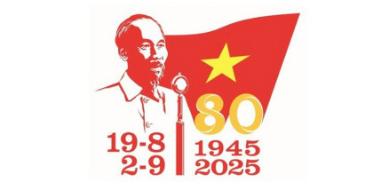 Mẫu logo chính thức cho các hoạt động kỷ niệm 80 năm Cách mạng tháng 8 và Quốc khánh 2-9
