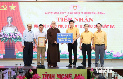 Tính đến ngày 28/7, hơn 48 tỷ đồng ủng hộ người dân Nghệ An bị ảnh hưởng bởi mưa lũ