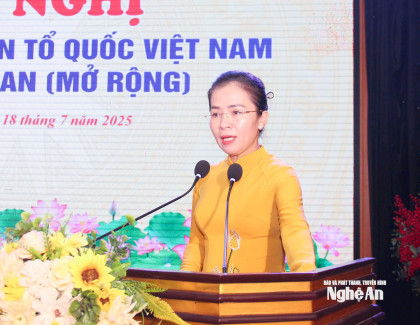 Phó Bí thư Tỉnh uỷ Nghệ An Võ Thị Minh Sinh chỉ đạo tiếp tục sắp xếp, tinh gọn các tổ chức quần chúng có nhiệm vụ tương đồng