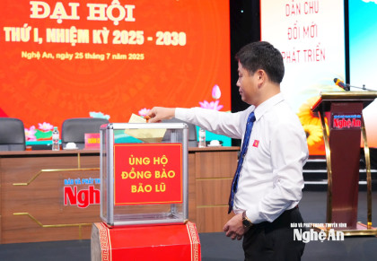 Báo và Phát thanh, Truyền hình Nghệ An ủng hộ đồng bào vùng lũ