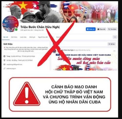 Cảnh báo xuất hiện Facebook giả mạo về chương trình ủng hộ nhân dân Cuba