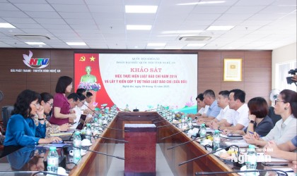 Đoàn đại biểu Quốc hội tỉnh làm việc với cơ quan Báo và phát thanh, truyền hình Nghệ An về thực hiện Luật Báo chí