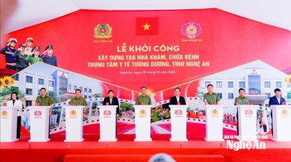 Khởi công xây dựng tòa nhà khám, chữa bệnh Trung tâm Y tế Tương Dương, tỉnh Nghệ An