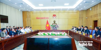 Lãnh đạo tỉnh Nghệ An làm việc với nhà đầu tư FDI 145 triệu USD và các đối tác công nghệ quốc tế