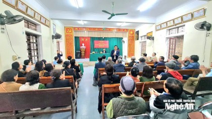 100% cử tri nơi cư trú tín nhiệm đồng chí Hoàng Nghĩa Hiếu ứng cử đại biểu HĐND tỉnh nhiệm kỳ 2026 - 2031