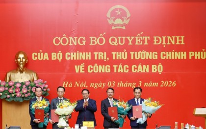 Công bố quyết định của Bộ Chính trị, Thủ tướng với 5 cán bộ