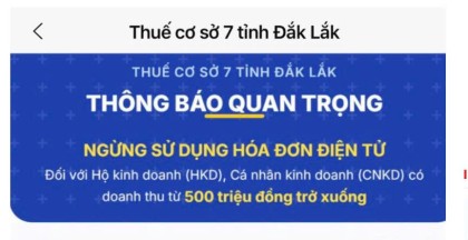 Thuế đồng loạt yêu cầu hộ kinh doanh có doanh thu dưới 500 triệu ngừng...