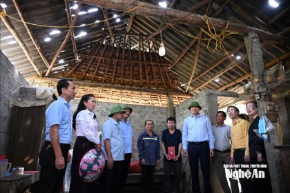 Phó Bí thư Thường trực Tỉnh ủy kiểm tra, chỉ đạo khắc phục hậu quả dông lốc, mưa đá tại hai xã Thành Bình Thọ và Mậu Thạch