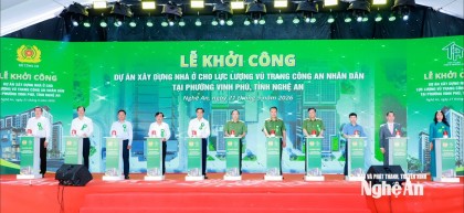 Bộ Công an khởi công dự án nhà ở cho lực lượng vũ trang Công an nhân dân tại Nghệ An