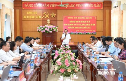 Thường trực HĐND tỉnh làm việc với 12 xã miền Tây Nghệ An