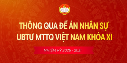 [Infographic] Ban Thường trực Ủy ban Trung ương Mặt trận Tổ quốc Việt Nam gồm 12 vị