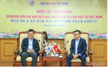 Đoàn đại biểu Hội Nhà báo Hàn Quốc thăm, làm việc với Hội Nhà báo Việt Nam