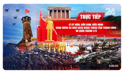 Lễ kỷ niệm diễu binh, diễu hành 80 năm Cách mạng Tháng Tám thành công và Quốc khánh 2/9 | VTV24