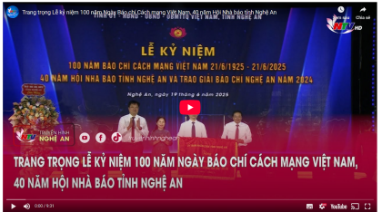Lễ kỷ niệm 100 năm Báo chí cách mạng Việt Nam, 40 năm Hội Nhà báo Nghệ An & Trao giải Báo chí 2024   (NTV)